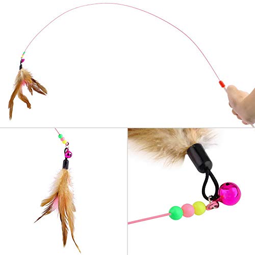 Premium 3 Way Cat Tunnel. Extra Large 12 Inch Diameter and Extra Long. A Big Collapsible Play Toy. Wide Pet Tunnel Tube for Other Pets Too! (3 Way Two Pack + Teaser Wand!) - color: 3 Way Two Pack + Teaser Wand!