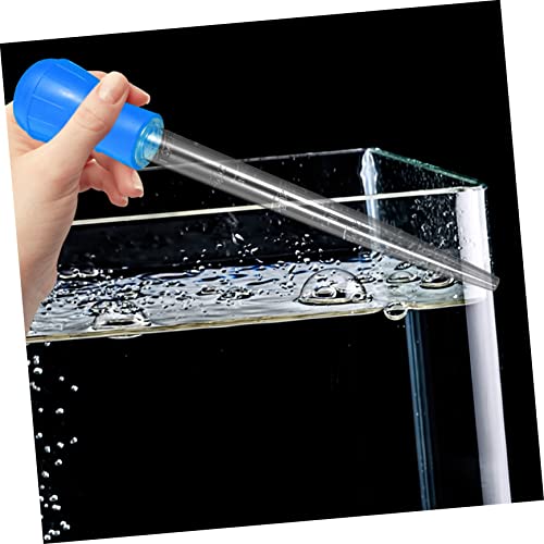 Toyvian 2 Pcs Blue Aquarium Syphon Pump Terrarium Cleaning Tools Multifunctional Fish Tank Supplies - color: Blue