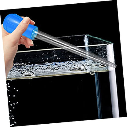 Toyvian 2 Pcs Blue Aquarium Syphon Pump Terrarium Cleaning Tools Multifunctional Fish Tank Supplies - color: Blue