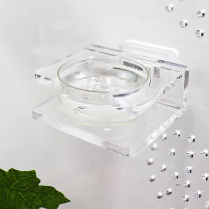 2 Pack Jumping Spider Feeding Dish - Transparent Acrylic Magnetic Tarantula Food Bowl and Water Dish - Enclosure Accessories for Small Spiders - size: 2 Pack
