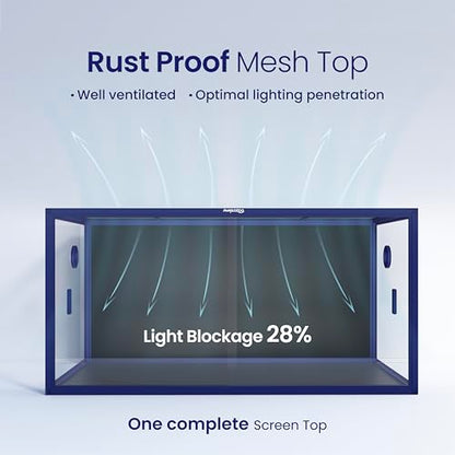 120 Gallon Reptile Tank for Bearded Dragon, Snake, Adult Reptile | Optimal Ventilation & Light Penetration by Rust Proof Mesh Top, Easy Assembly within 6 Steps with Clear Instruction - color: Dart Blue, size: 120 Gallon