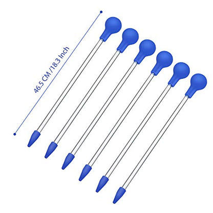 Aquarium Choice Coral Feeder Long Syringe Tube Liquid Fertilizer Feeder SPS HPS Marine Reef Coral Feeder Tool Fish Excreta Cleaner (6 Units 46.5CM/18.3 Inch) - size: 6 units 46.5CM/18.3 Inch