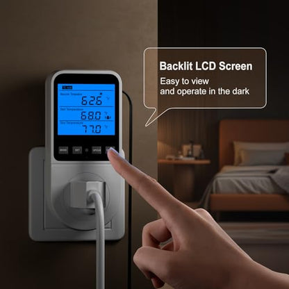 INKBIRDPLUS Plug in Thermostat Timer with Cycle Time Period Control, Heating/Cooling - style: Temp+Multi-Stage Program
