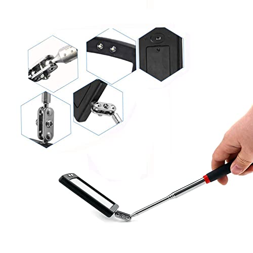 Inspection mirror telescoping with light Mirror practical addition to car repair, and anyone's toolbox Inspection Tool for Checking Vehicle, and Other Small Parts Extended (Inspection mirror-4PCS)