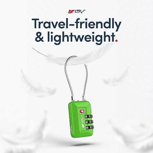 TSA Accepted Luggage Travel Lock, Set-Your-Own Combination Lock for School Gym Locker, Luggage Suitcase Baggage Locks, Filing Cabinets, Toolbox, Case (Green, 1 Pack) - color: Green 1-Pack