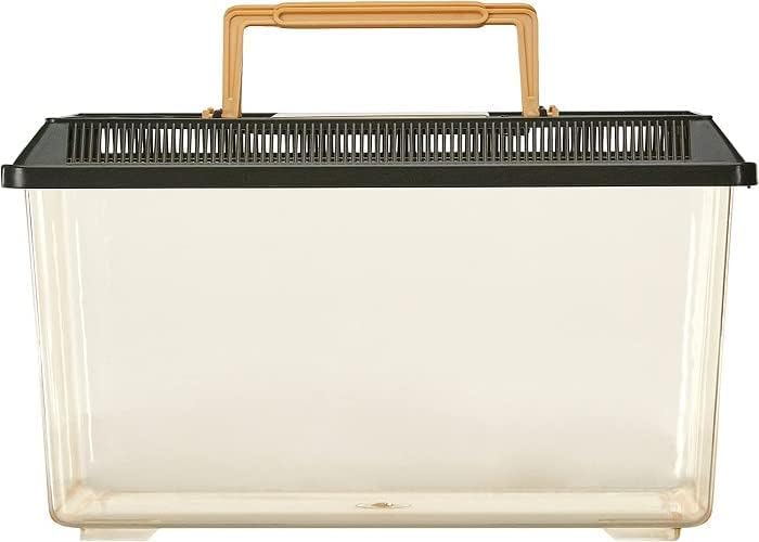 Exo Terra Faunarium Small PT2255 – Plastic Reptile Terrarium and Transport Container for Lizards, Spiders & Amphibians (Pack of 2) - size: Small (Pack of 2)