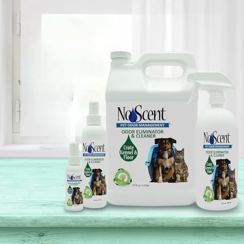 No Scent Crate Kennel & Floor Cleaner for Dog Run, Cat Carrier, Hard Surface Pet Odor & Stain Management (128 Fl Oz / 3.8 Liter) Gallon - size: 128 Fl Oz (Pack of 1)