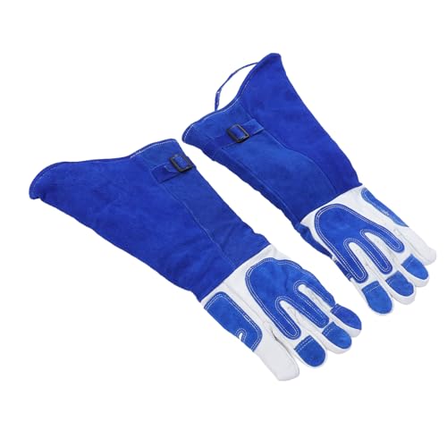 PerGar Animal Handling Glove, PU Cotton Thickened Lengthen Insulated Anti Scratch Protective Gloves for Training Dogs Cat Bird Snake Lizard Wild Animals Reptiles, etc
