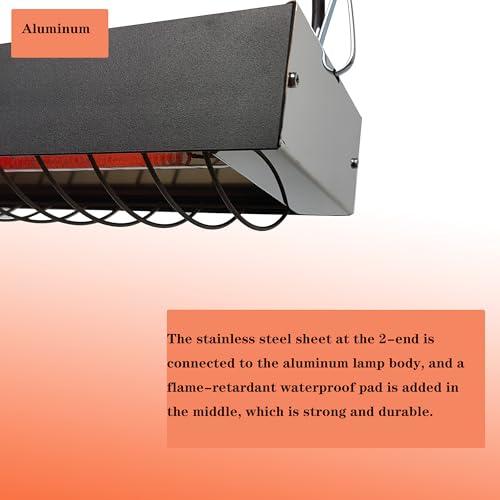 Heat Lamp for Chicks, Carbon Fiber Heating Element, Energy-Saving Poultry Equipment (550W)