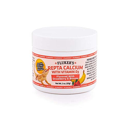 Fluker's Strawberry Banana Flavored Repta Calcium with Vitamin D3, 2 oz - size: 2-Ounces