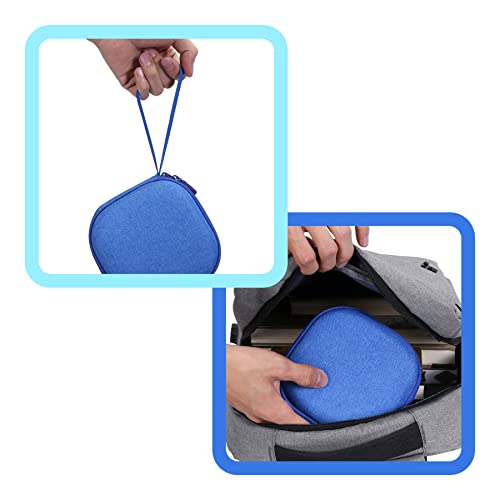 Aenllosi Hard Case for Moonlite Mini Projector Gift Pack fits upto 20 | EVA case construction, Water-resistant design, Dust-resistant design, Smooth zipper access, Carry handle, Case only - color: Blue