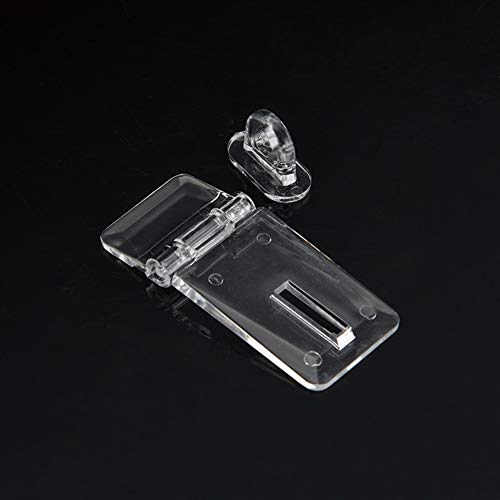 10Pcs Crystal Clear Acrylic Hinged Latch, Snap Door/Box Hinge Kit for Cabinet Drawer Accessories