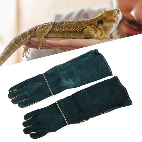 Asixxsix Animal Handling Gloves, Bite Proof Long Gloves for Cat Reptile Snake, Puncture & Scratch with Extended Design, for Pet Training, Outdoor Adventures