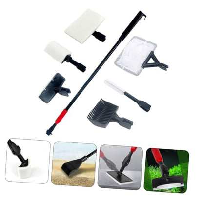 Toddmomy 1set Fish Tank Cleaning Tool Scraper Brush Handle -Skid Grip Gravel Rake for Aquarium Maintenance Easy to Use Fish Tank Accessories