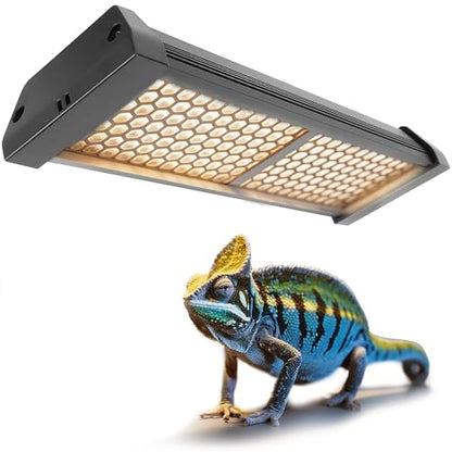 Dimmable LED Reptile UVB Lamp, 8000 Hours UVB Duration for Much Longer Lifespan, Adjustable 4/8/12-Hour Cycles, Suitable for Gecko, Chameleon, and Bearded Dragon, 8W, M Size - size: 8INCH