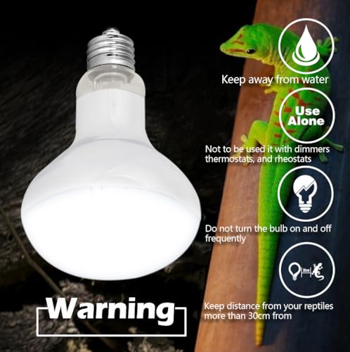 Reptile Heat Lamp Bulbs 100W 2 Pack,Day and Night Infrared Basking Spot Heating Light Combo,UVA Heat Lamp Bulb for Reptile and Amphibians,Bearded Dragon, Lizard, Turtle