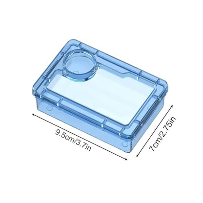 Reptile Bowl Clear Reptile Tank Accessories | Hermit Crab Food Bowl Lizard Feeder for Hermit Crab Frog Spider Chameleon Iguana Lizard Tarantula - color: Blue