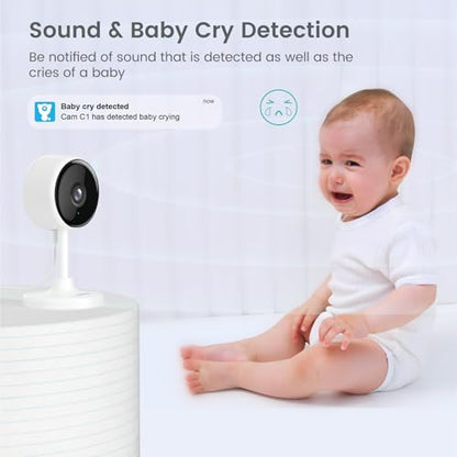 litokam Indoor Cameras for Home Security with Night Vision, Pet Cam with Phone App, Indoor Security Camera, Motion Detection, 2-Way Audio, WiFi Camara Home Cams 1080P - size: 1080P