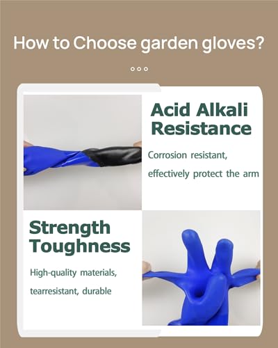 LIICHAAO Cleaning Poison ivy gloves,Long waterproof gloves,Aquarium pool,Long elbow Resistant Abrasion