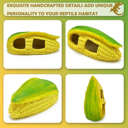 Bearded Dragon Reptile Hide Caves Corn Lizard Leopard Gecko Hideout Tank Accessories Turtle Snake Décor Amphibian Habitat Tortoise Personalized Decoration - style: CORN