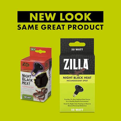 Zilla Incandescent Spot Bulb, for Nocturnal Reptile Species, Night Black - size: Pack of 1, style: Night Black (50W)