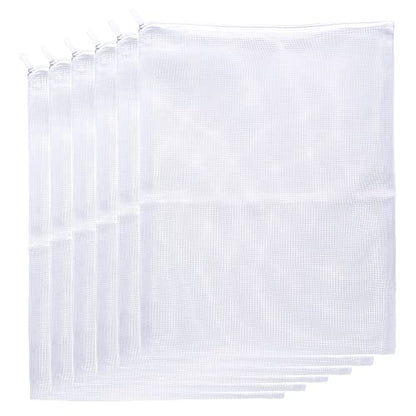 JIHAQUA Aquarium Filter Bags with Plastic Zipper, 14 x 18 inch, 6 Pack | Large, Reusable, Fish Tank Filter Media, Mesh Bags - size: 14 x 18 inch (6 Pack)