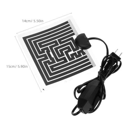 5w Reptile Heating Pad with Thermostat, Adjustable Temperature Heat Mat for Small Animal Habitat and Terrarium, Portable Plastic Under Tank Heater, Easy to Use and Maintain