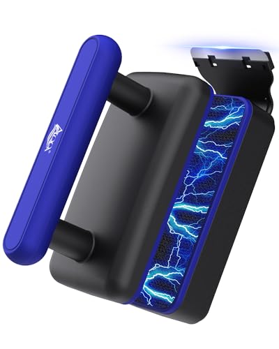 AQQA Aquarium Glass Cleaner, Double Side Algae Scraper with 2 Blades | Magnetic Fish Tank Cleaner, Self Floating Glass Scrubber Brush, for Up to 0.4 Inch Thick Glass & Acrylic Aquarium Tanks - size: M