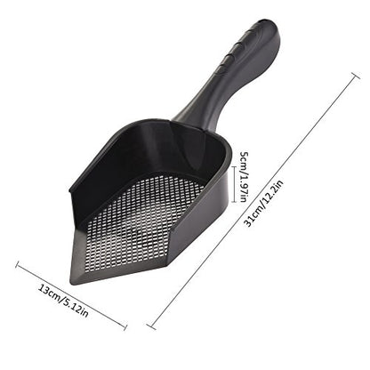 Cat Scooper Fine Sand Sifter Kitty Litter Scoop Sifter Kitty Litter Shovel Pointed End Cat Litter Scoop Pet Reptile Terrarium Bedding Litter Cleaner Corner Scoop Pet Poop Net Shovel Kit - color: Hole: 3.0mm