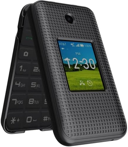 Holster Combo for Cricket Debut Flex Flip Phone Case with Belt Clip - Black | Also Fits AT&T Cingular Flex 2, For Model U1030AA or U1030AC via 2023 - color: Black