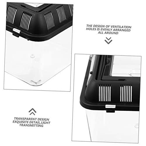 ORFOFE Reptile Breeding Box Handle Escape Turtle Transport Case Climbing PET Storage Container for Reptiles and Feeding