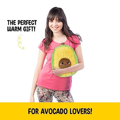 Avocado Microwavable Unscented 1.5 lbs Heating Pad For Women And Kids- Cute Soft Cozy Pillow Plush Heatable Warm Stuffed Animals- Kawaii Hot And Cold Plushie Food Toy- Avocado Gifts For Girls And Boys - style: Ava