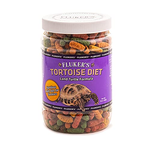 Fluker's Tortoise Diet, Large Pellet Food - Land Turtle Formula, 10oz - size: 10 Ounce (Pack of 1)