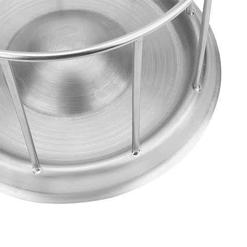 Wontee Tortoise Feeding Dish Reptile Water Dish Food Bowl Stainless Steel Feeder for Tortoises Lizards Turtles Chameleon (M) - size: M