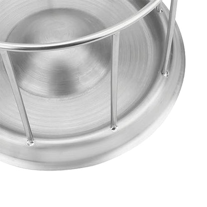Wontee Tortoise Feeding Dish Reptile Water Dish Food Bowl Stainless Steel Feeder for Tortoises Lizards Turtles Chameleon (M) - size: M
