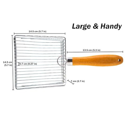 L.D.Dog Cat Litter Scoop, Kitty Litter Scooper Metal, Deep Shovel, Wood Handle, Litter Box Fast Sifting for Cats and Kittens