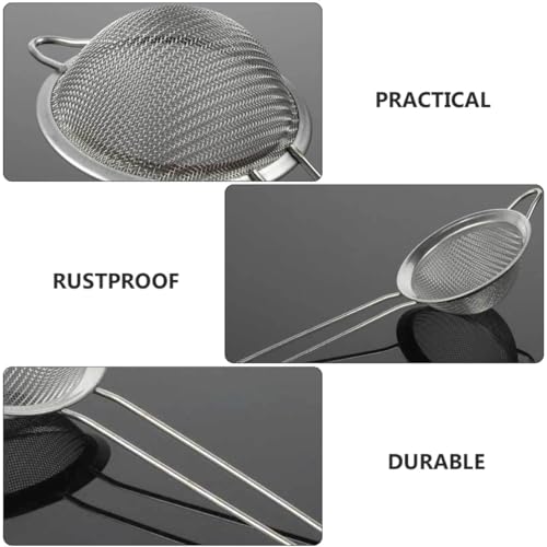 PRETYZOOM Reptiles Residue Excrement Shovel and Sand Scoop Metal Mesh Strainer 2pcs for Lizard Habitat Cleaning Terrarium Accessories