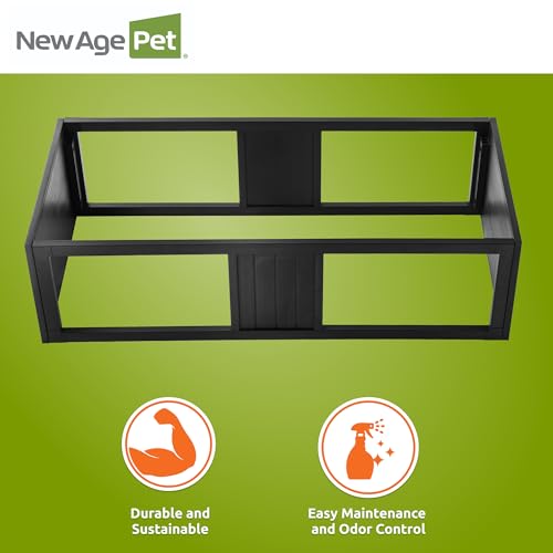 New Age Pet ECOFLEX Large Black Mojave Stacker for Reptile Habitats | 10 Year Limited Manufacturer's Warranty | Stackable Design, Accommodates Lighting Set-Up - color: Black, size: Large
