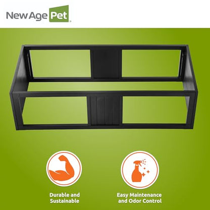 New Age Pet ECOFLEX Large Black Mojave Stacker for Reptile Habitats | 10 Year Limited Manufacturer's Warranty | Stackable Design, Accommodates Lighting Set-Up - color: Black, size: Large