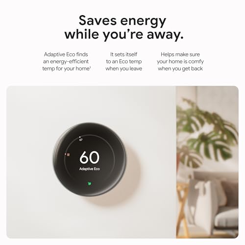 Google Nest Learning Thermostat (4th Gen, 2024) with Nest Temperature Sensor - Energy Saving Smart Thermostat - Compatible with Alexa, Apple HomeKit and Google Home App - Polished Gold - color: Polished Gold