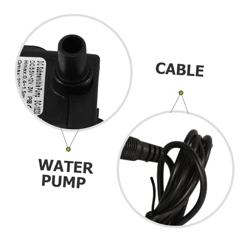Totority Dc Submersible Water Pump for Pet Drinking Fountain Efficient Replacement Pump for Hydroponic Systems Fish Tanks and Fountains Compact Design