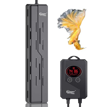 hygger Aquarium Heater 500W,Submersible Fish Tank Heater with Digital LED Controller,Memory Function,Auto Shut Off & Prevent Dry Burning Protection,for Saltwater Freshwater Fish Tank 60-135Gallon - size: 500W for 60-135 Gallon