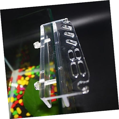 Generic Acrylic Fish Tank Tweezers Scissors -Mounted Storage Organizer for Aquarium Cleaning Tools and Break-Resistant Maintenance Holder Multiple Tool Slots