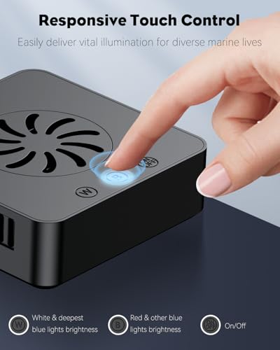 Pawfly 15 W LED Aquarium Light with Brilliant Blue White Red Lights for 1 to 10 Gallon Fish Tank - size: For 1 to 10 Gallon Fish Tank