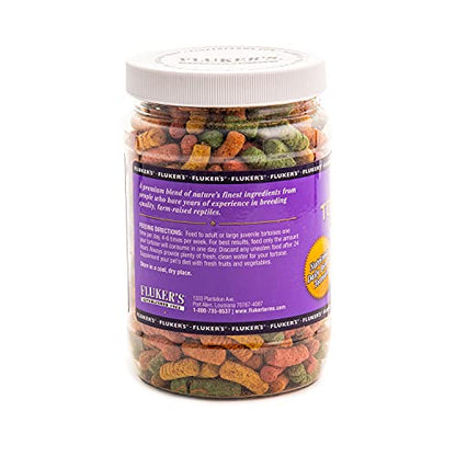 Fluker's Tortoise Diet, Large Pellet Food - Land Turtle Formula, 10oz - size: 10 Ounce (Pack of 1)
