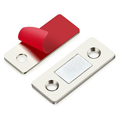 Ultra Thin Cabinet Magnetic Door Catch Stainless Steel,Satin Nickel,12 Pack | Cabinet Magnets Adhesive Drawer Latch, Stick-On Mount, For Cabinets, Drawers, Closets, Cupboard Wardrobe - color: ‎Satin Nickel