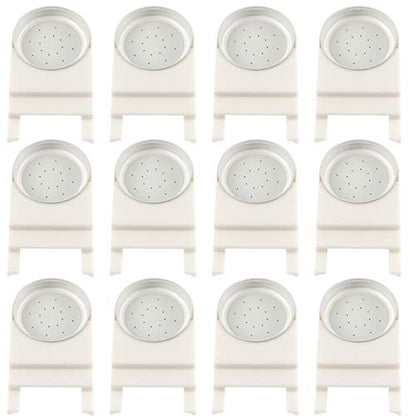 12 Pack Bee Feeders, 5.1 x 3.15 Inch Plastic Entrance Feeders for Beehives, Beekeeping Supplies Jar Feeders with Perforated Lids for Mason Plastic Glass Jars, Sugar Syrup Water Dispenser
