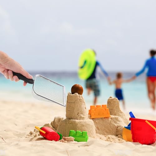 Beach Shell Shovel 10.43 Inch Lightweight Fine Mesh Sand Scoop for Reptile Substrate Cleaning Outdoor Beach and Garden Use