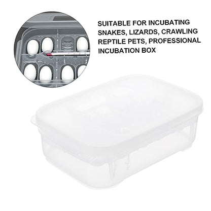 DECHOUS Reptile Hatching Incubation Box Transparent Dual Design for Lizard Breeding Lightweight and Durable Hatching Hatchery Container Reptile Enthusiasts
