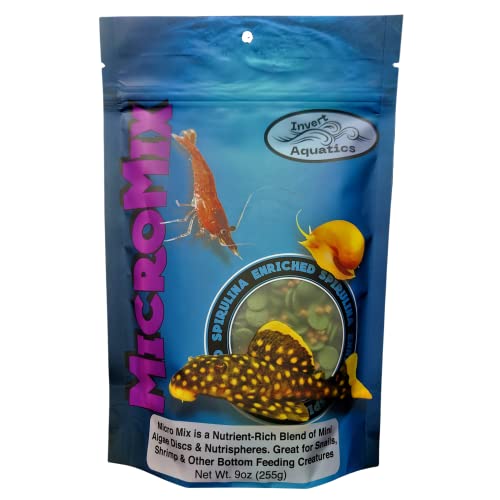 Micro Mix - Sinking Blended Diet for Snails, Shrimp & Bottom Feeding Fish (9 oz (255g)) - size: 9 Ounce (Pack of 1)